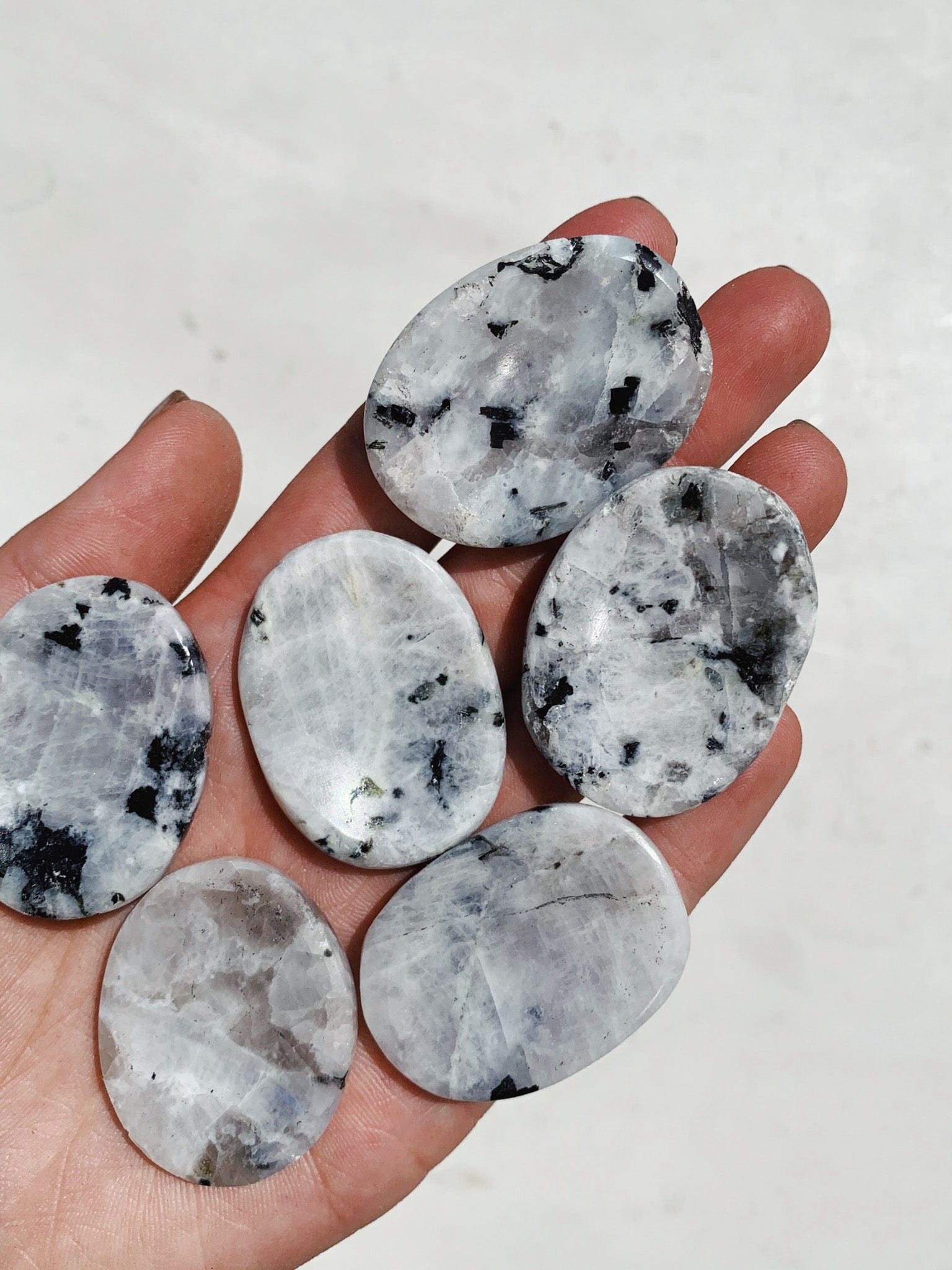 Rainbow Moonstone Worry Stone cleanse & co.