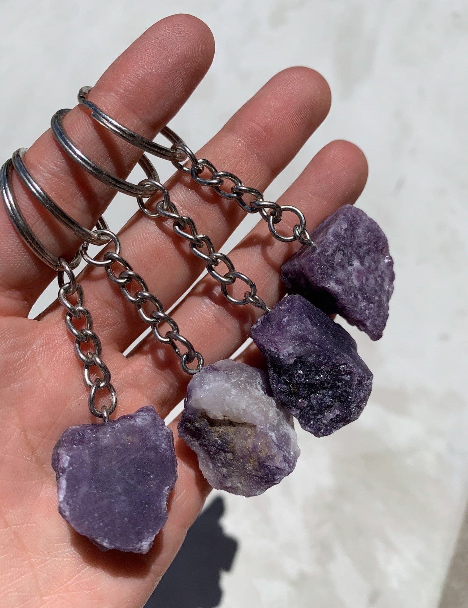 Raw Amethyst Key Chain cleanse & co.
