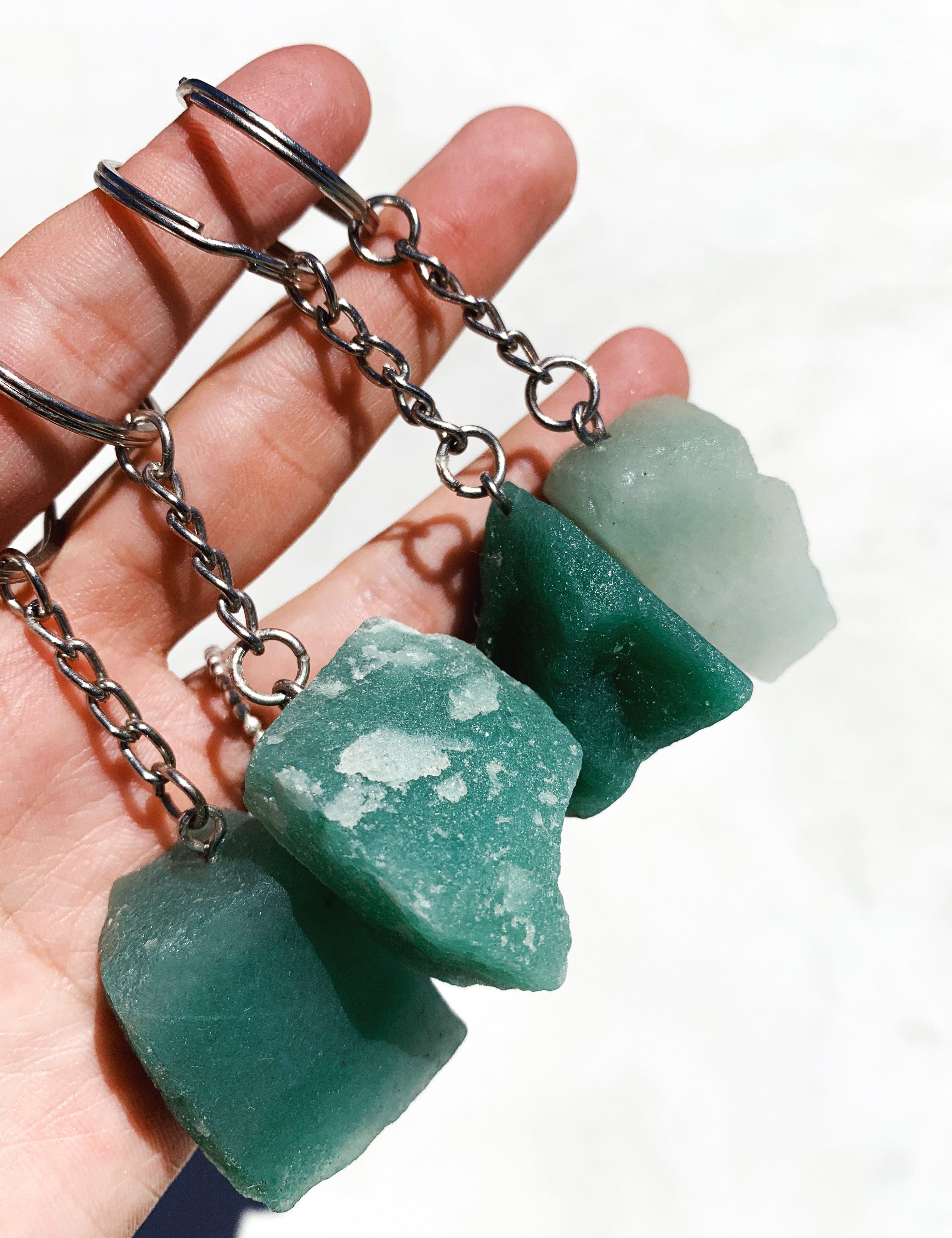 Raw Aventurine Key Chain cleanse & co.