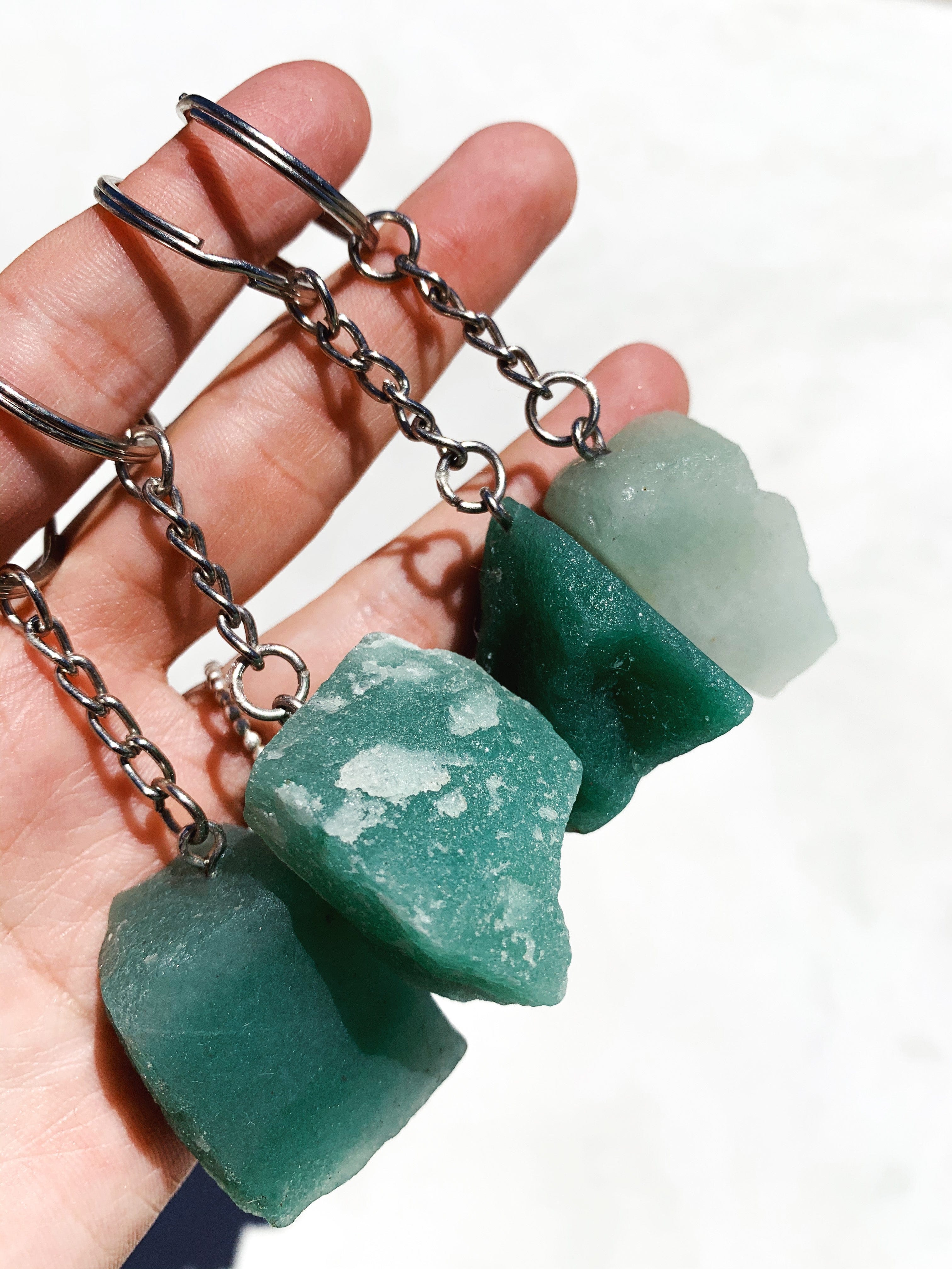 Raw Aventurine Key Chain cleanse & co.