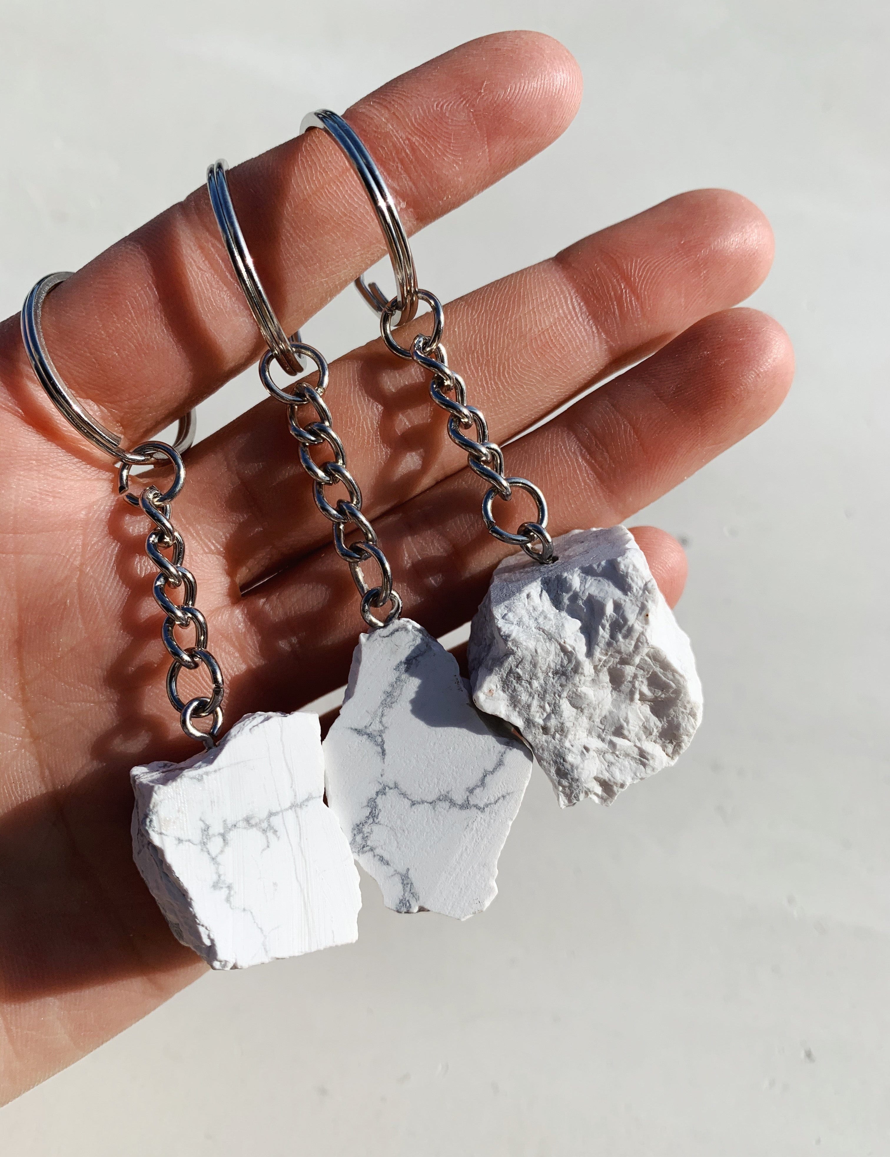 Raw Howlite Key Chain cleanse & co.