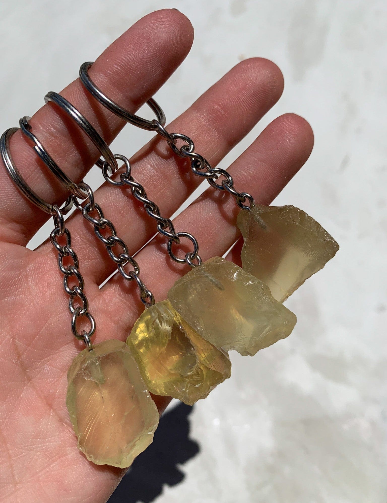 Raw Lemon Quartz Key Chain cleanse & co.