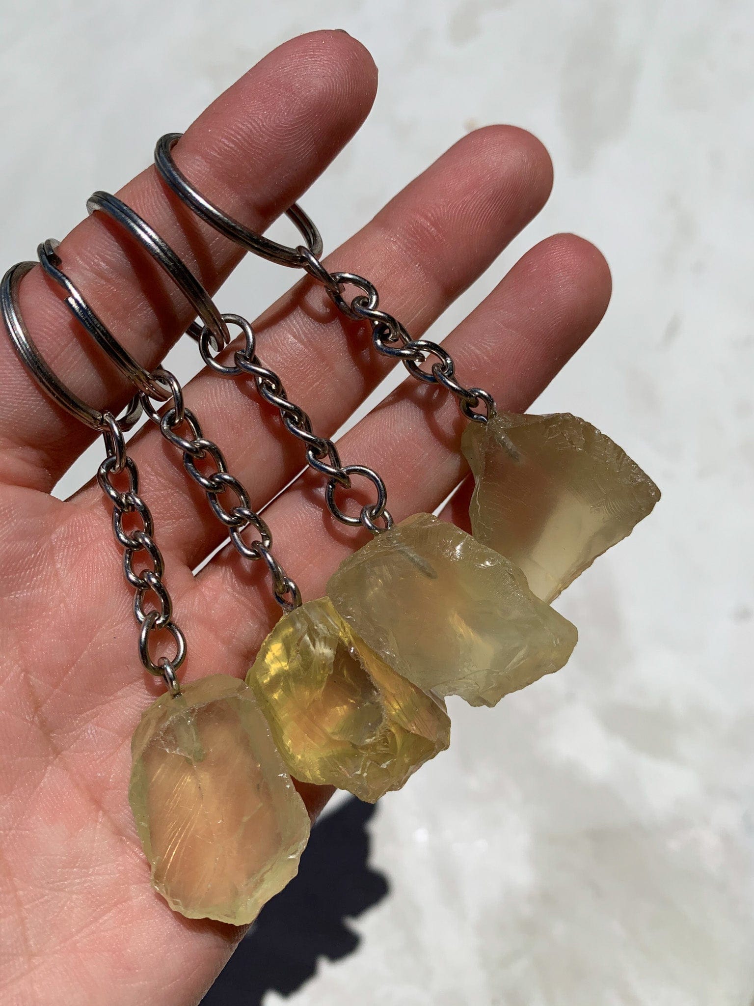 Raw Lemon Quartz Key Chain cleanse & co.