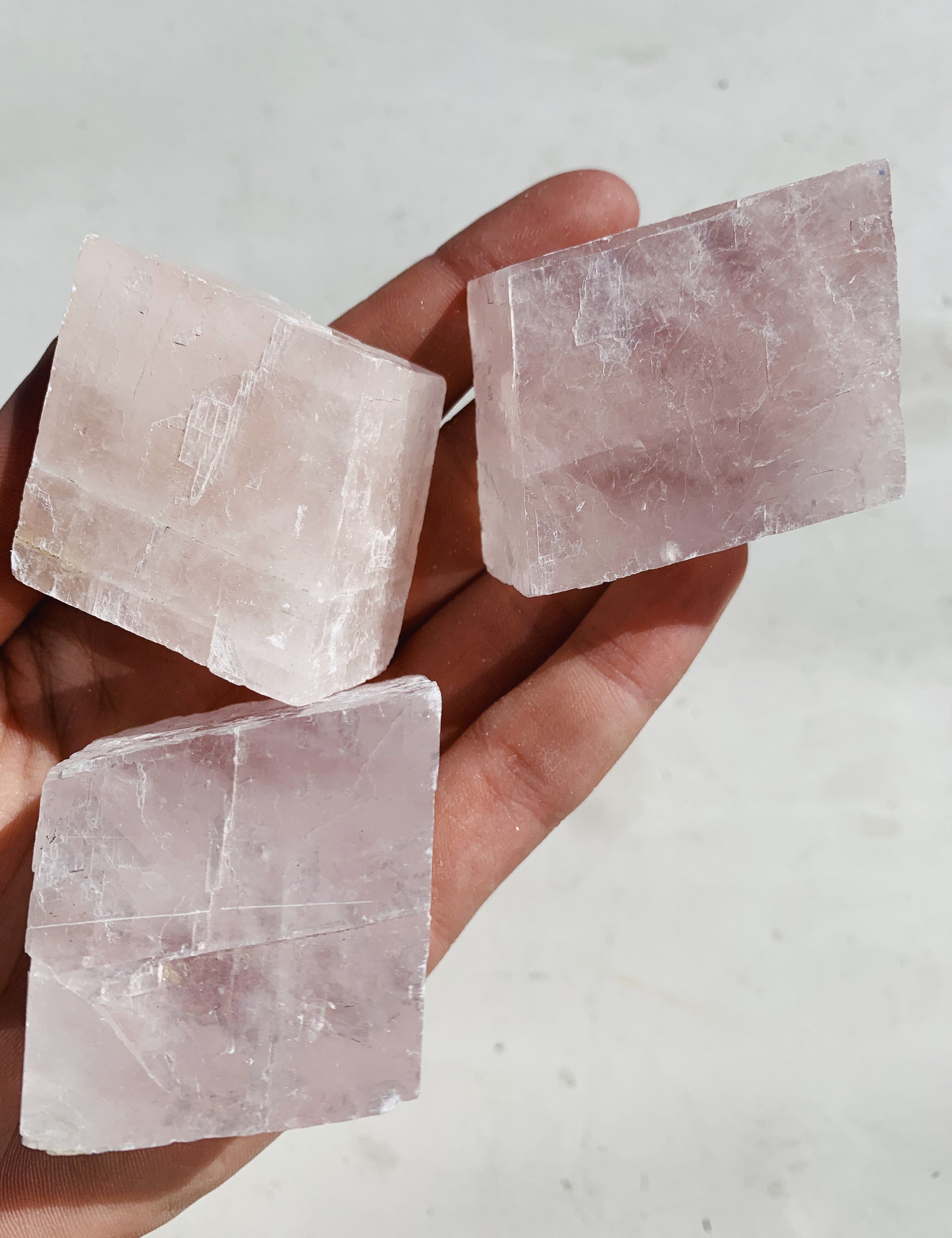 Raw Pink Optical Calcite - Intuitively Chosen raw cleanse & co.