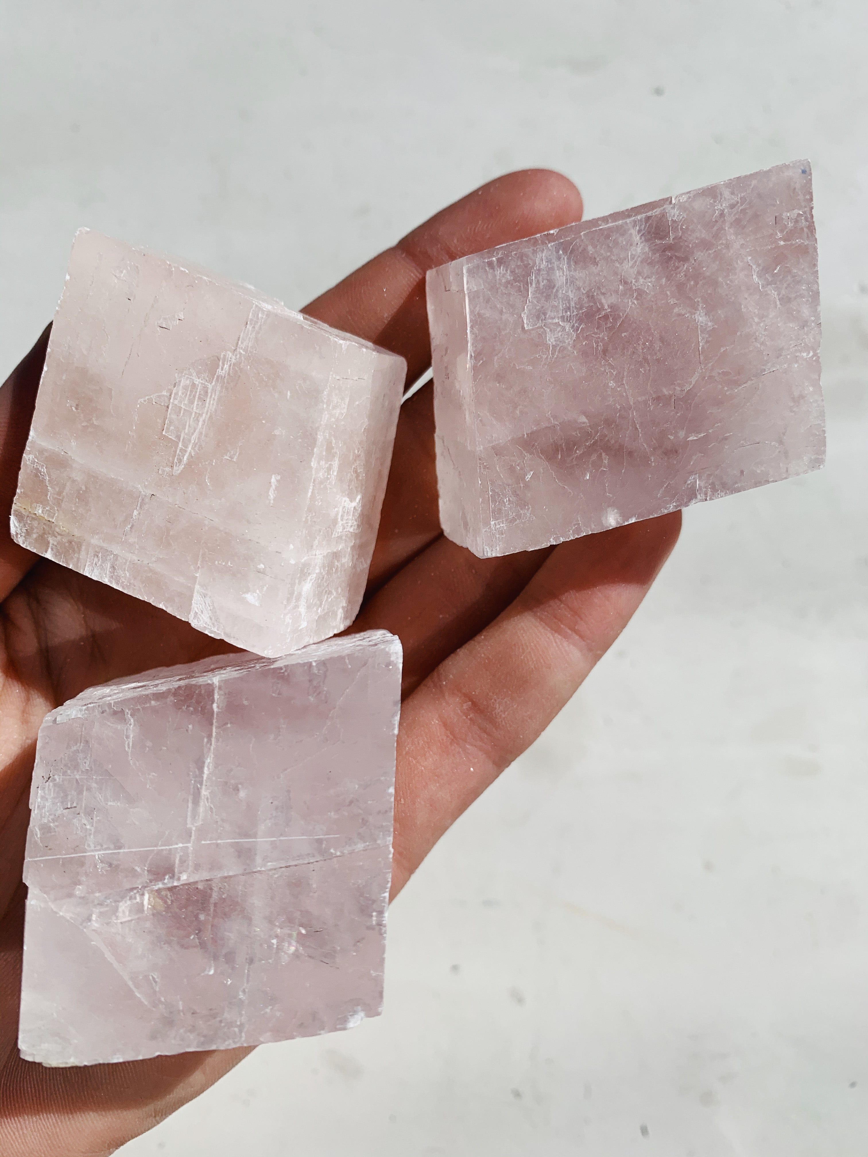 Raw Pink Optical Calcite - Intuitively Chosen raw cleanse & co.