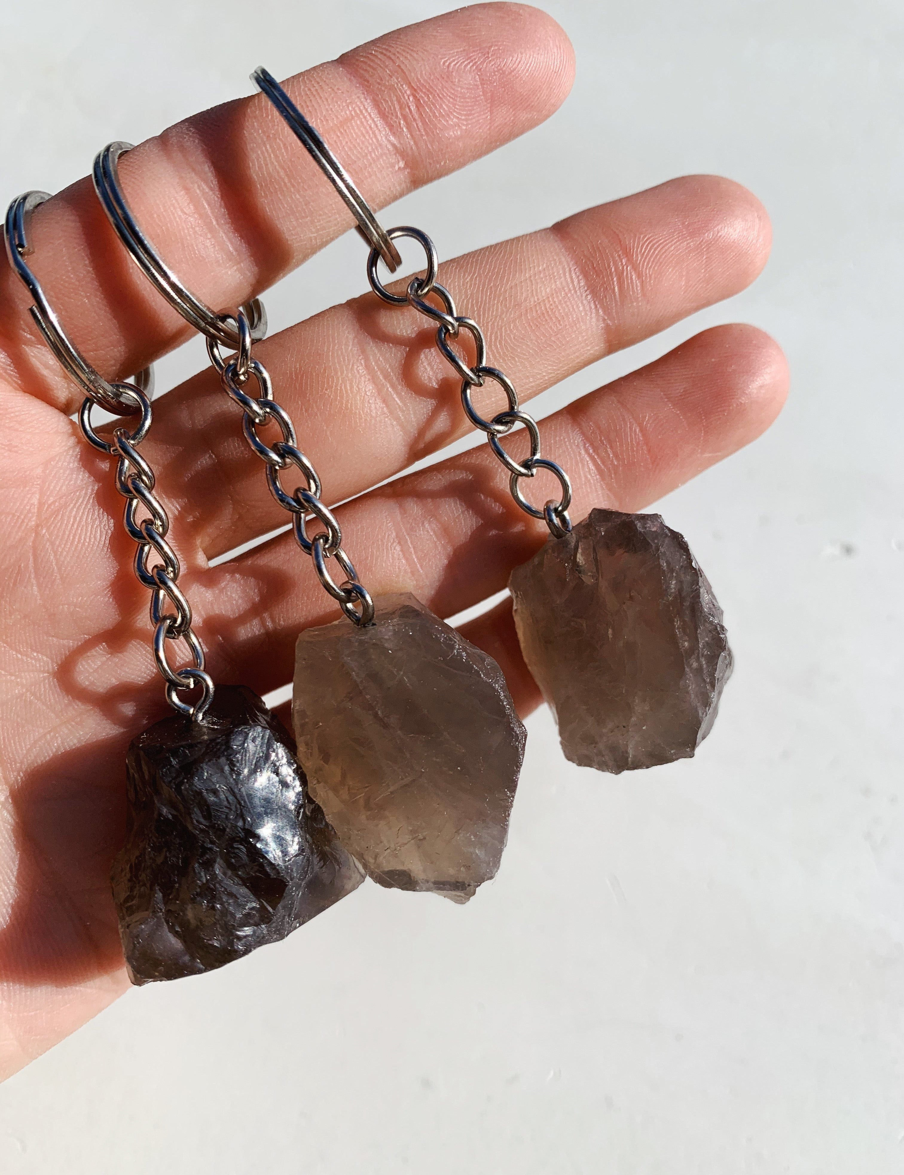 Raw Smokey Quartz Key Chain cleanse & co.