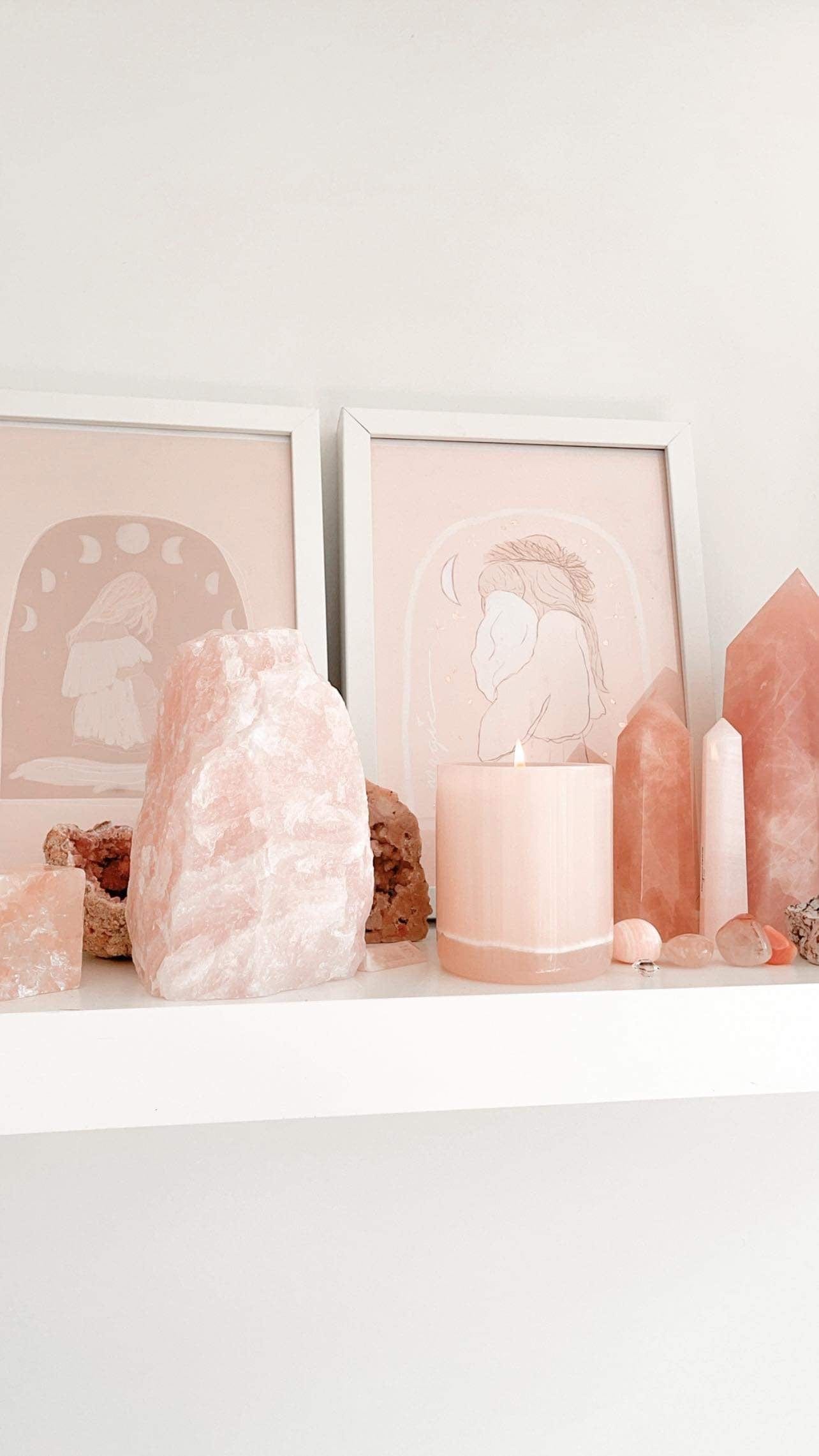 Rose Quartz Lamp Self & Home cleanse & co.