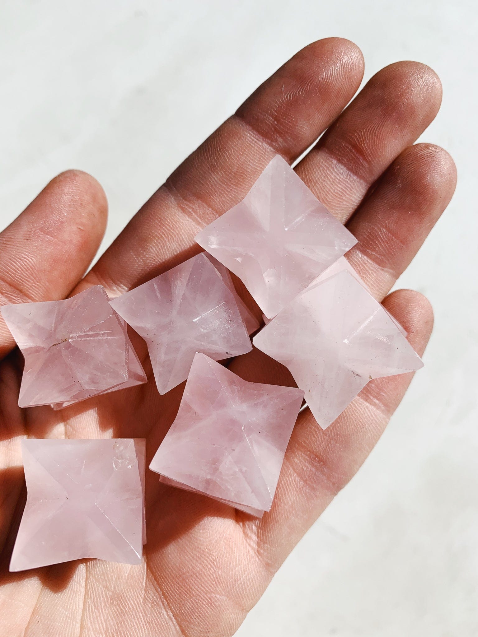 Rose Quartz - Merkaba Star shape cleanse & co.