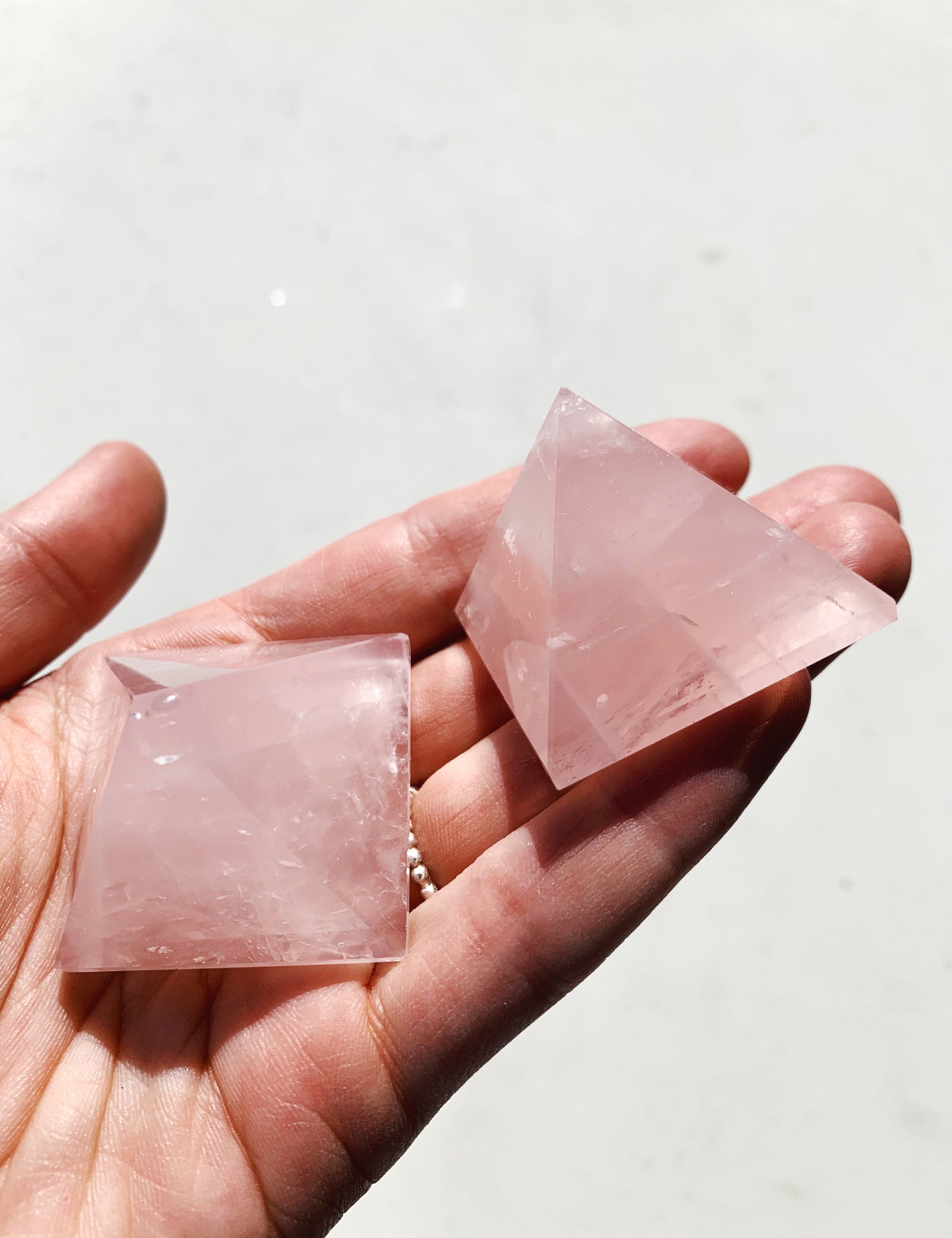 Rose Quartz Pyramid - Intuitively Chosen pyramid, shape cleanse & co.