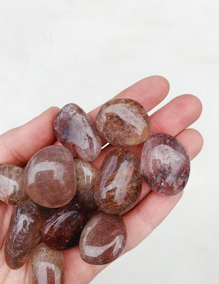 Rutilated Quartz Tumble - Grounding/Protection tumbled cleanse & co.