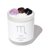 Scorpio Zodiac Crystal Candle candle cleanse and co.