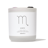 Scorpio Zodiac Crystal Candle candle cleanse and co.
