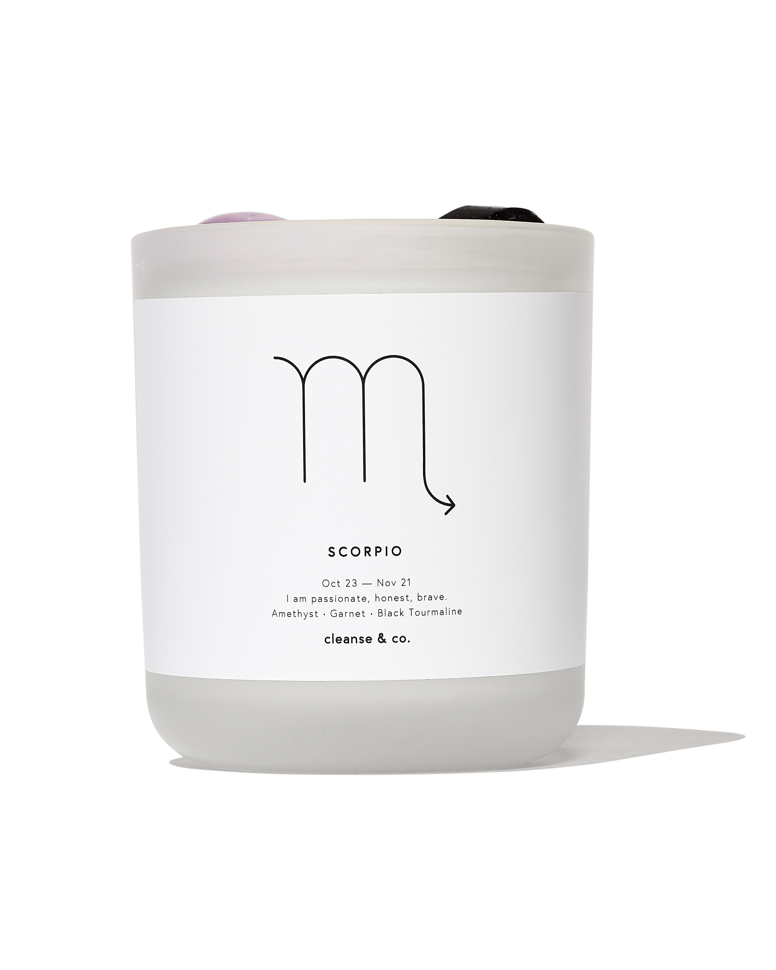 Scorpio Zodiac Crystal Candle candle cleanse and co.