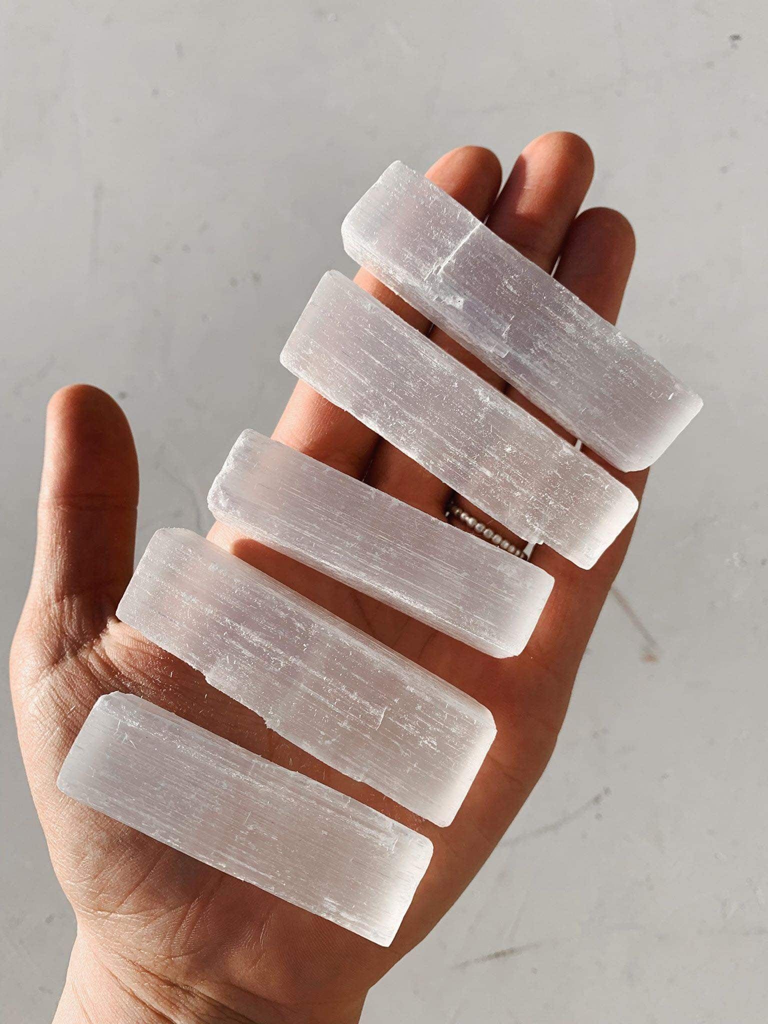 Small Selenite Stick cleansing cleanse & co.