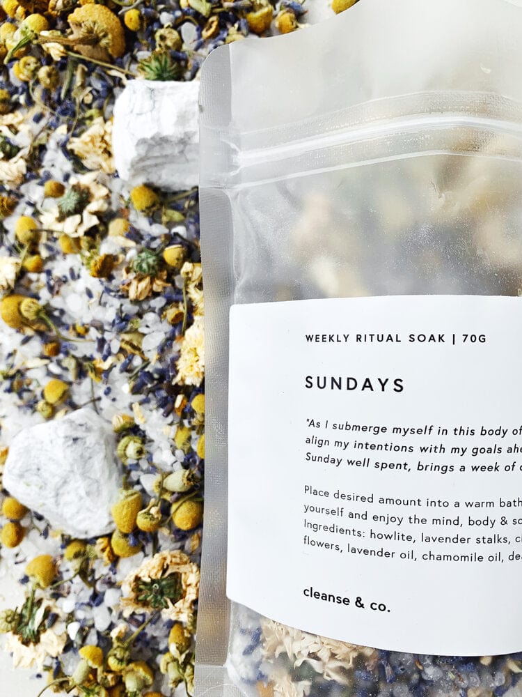 Sundays Ritual Soak Self & Home cleanse and co.