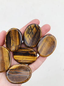 Tigers Eye Worry Stone worry stone cleanse & co.