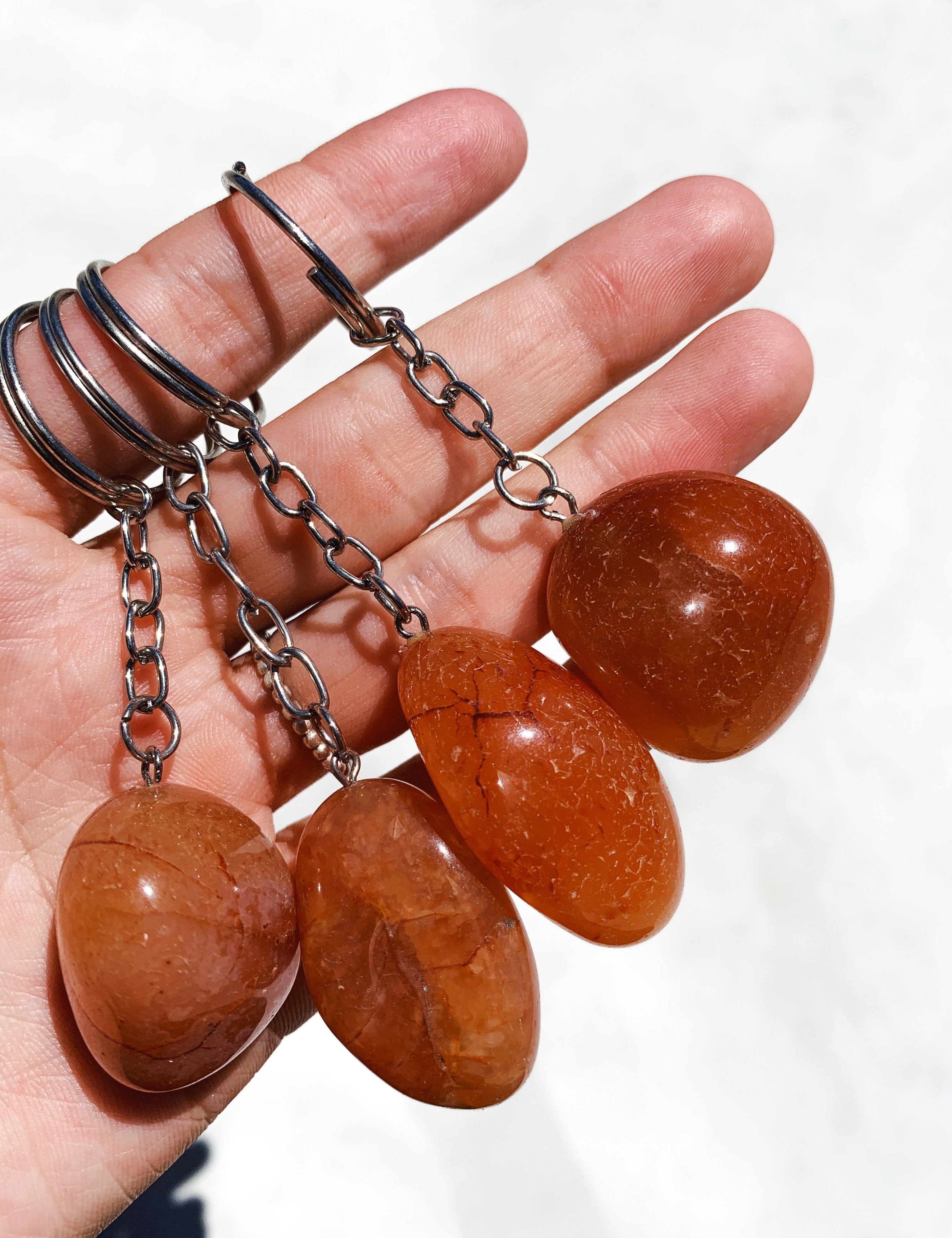 Tumbled Carnelian Key Chain cleanse & co.