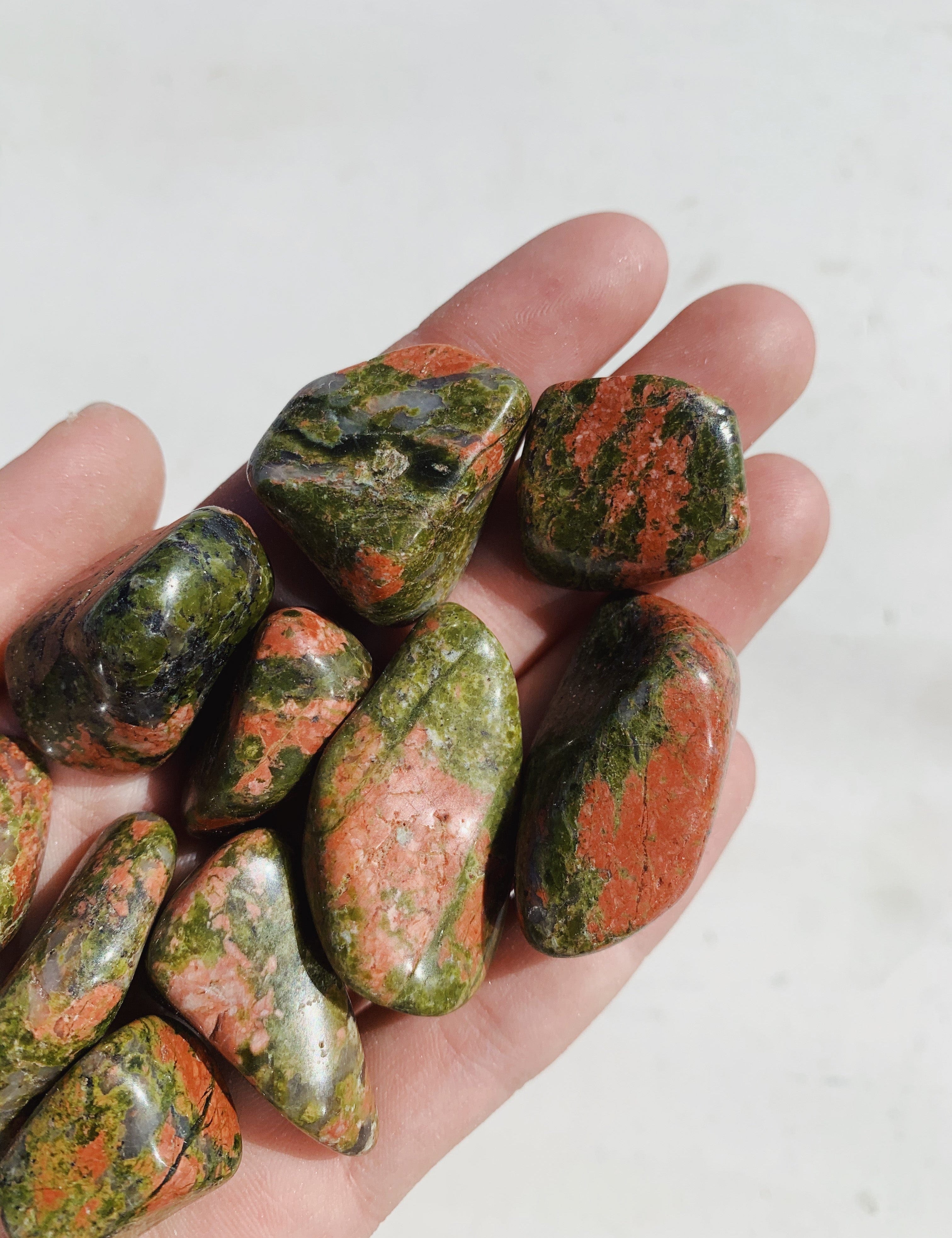 Unakite Tumble - Nurture/Balance tumbled cleanse & co.