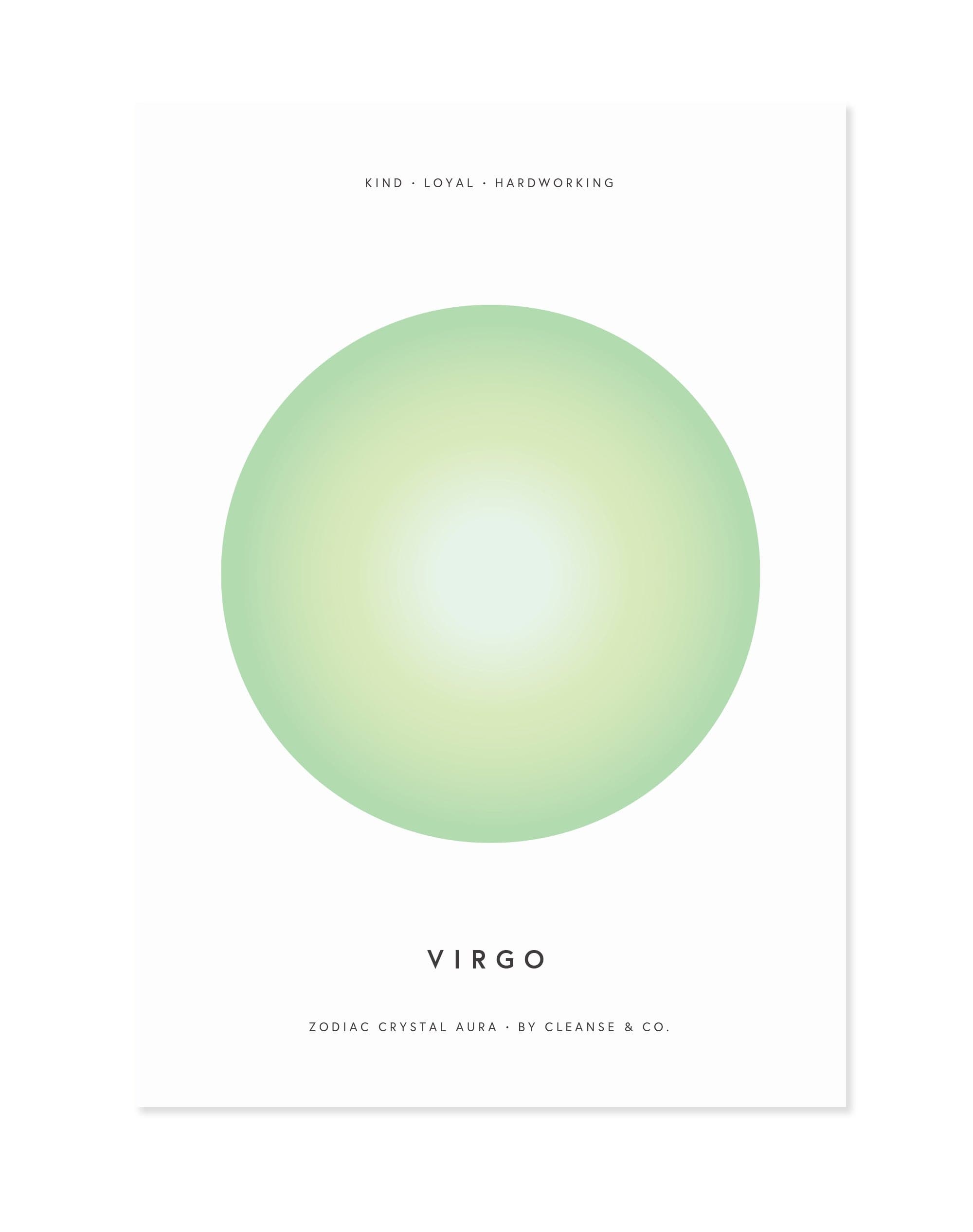 Virgo Aura - Zodiac Print print cleanse & co.