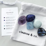Zodiac Crystal Kit - Aquarius zodiac crystal kit cleanse & co.