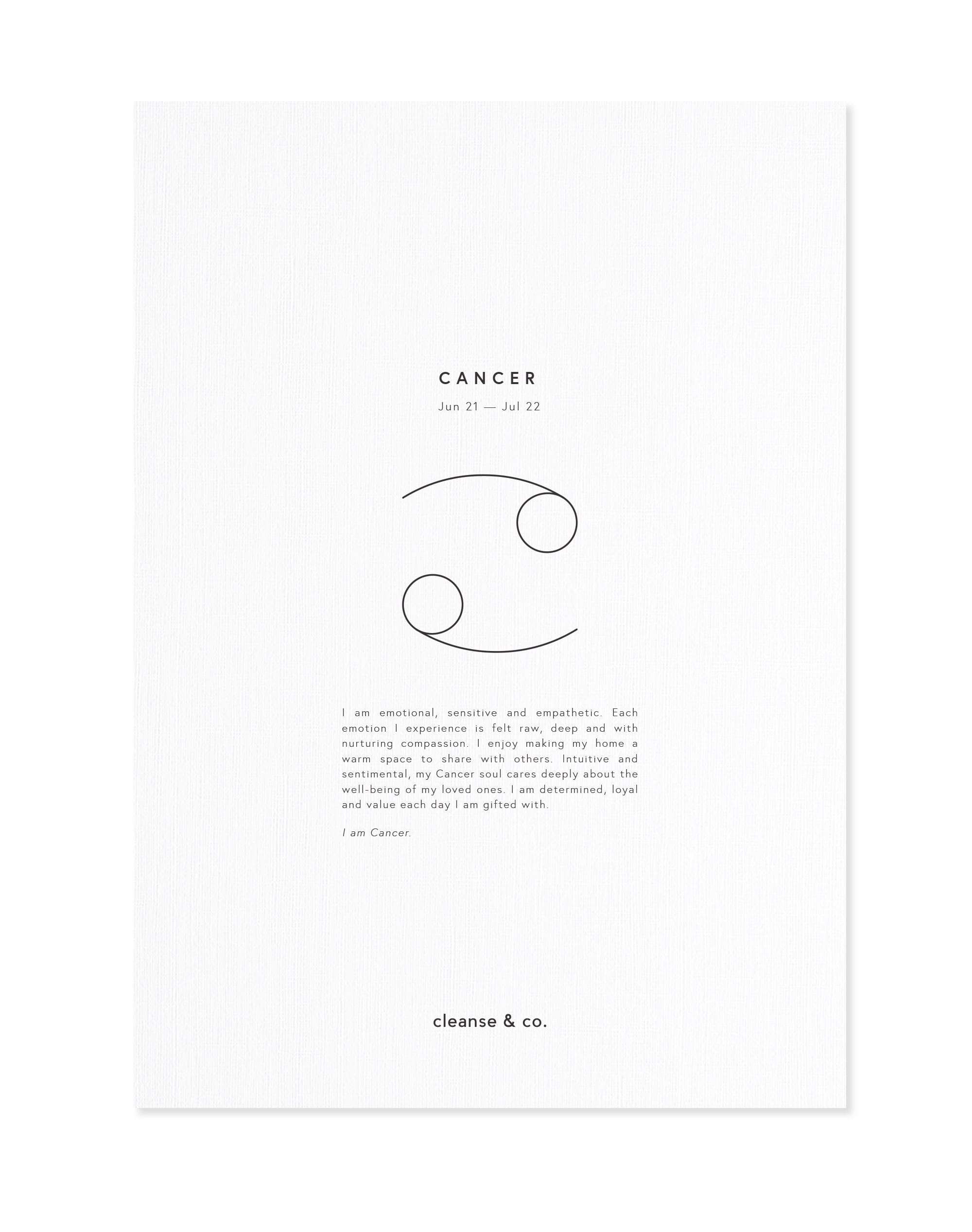 Zodiac Print - Cancer print cleanse & co.