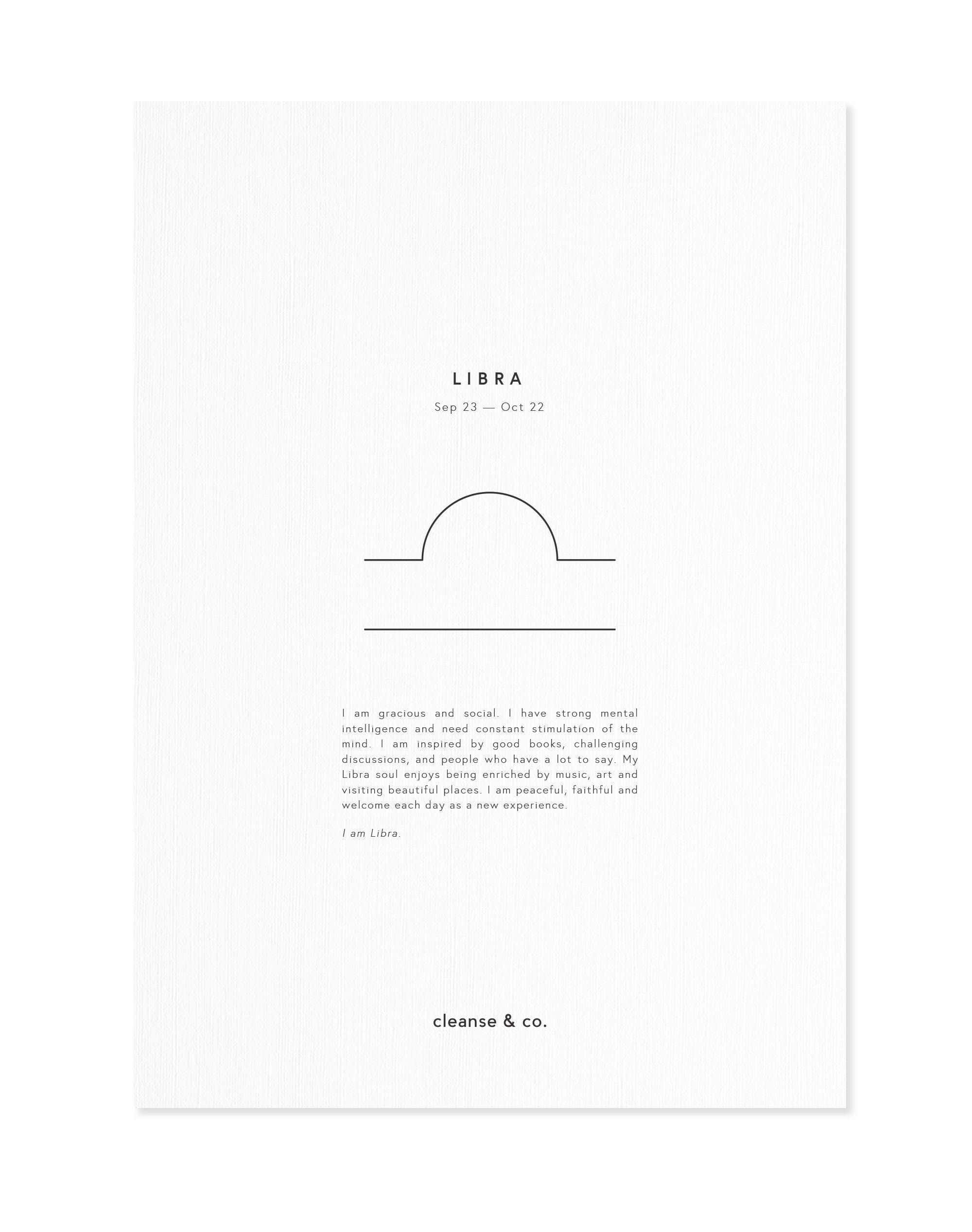 Zodiac Print - Libra print cleanse & co.