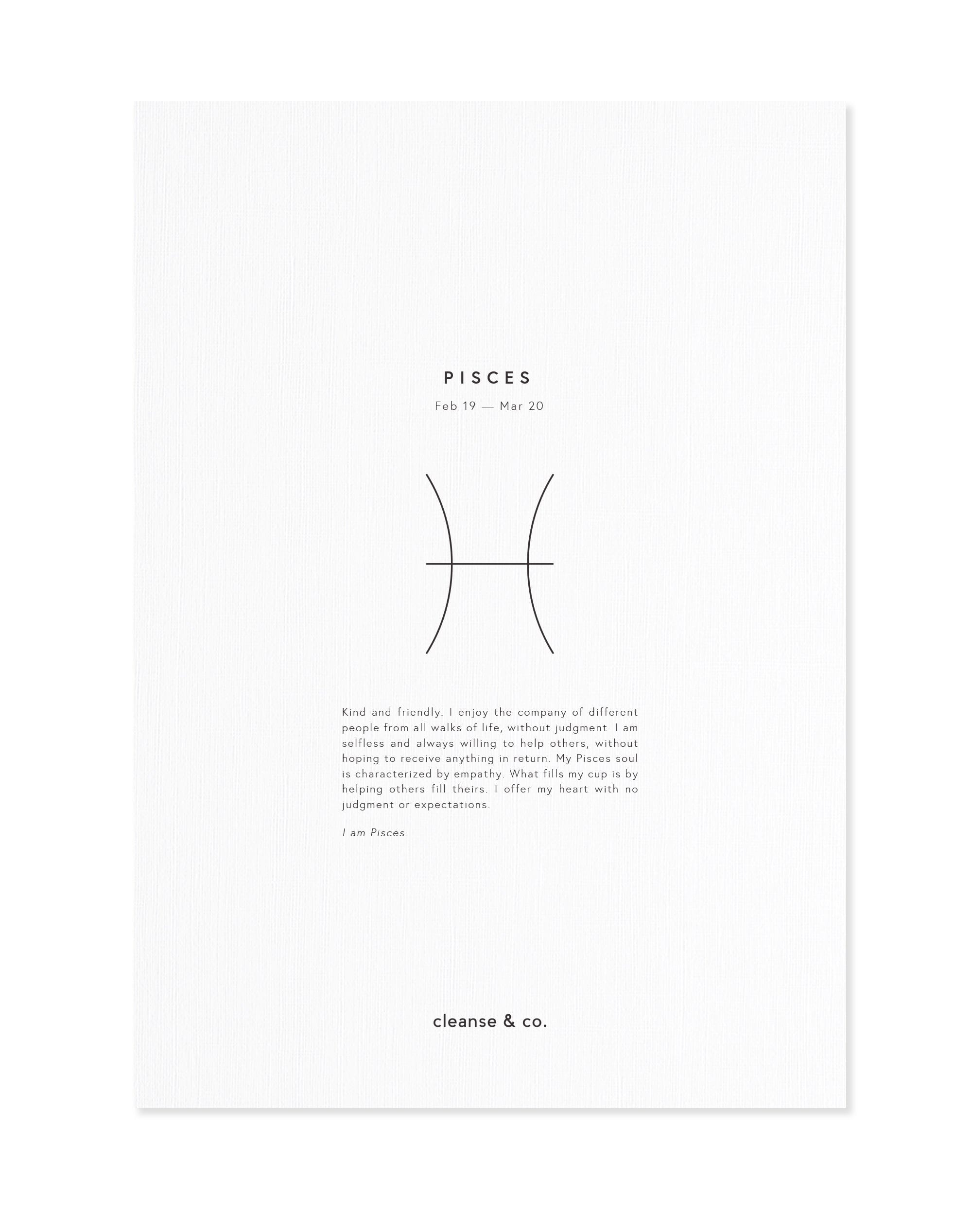 Zodiac Print - Pisces print cleanse & co.