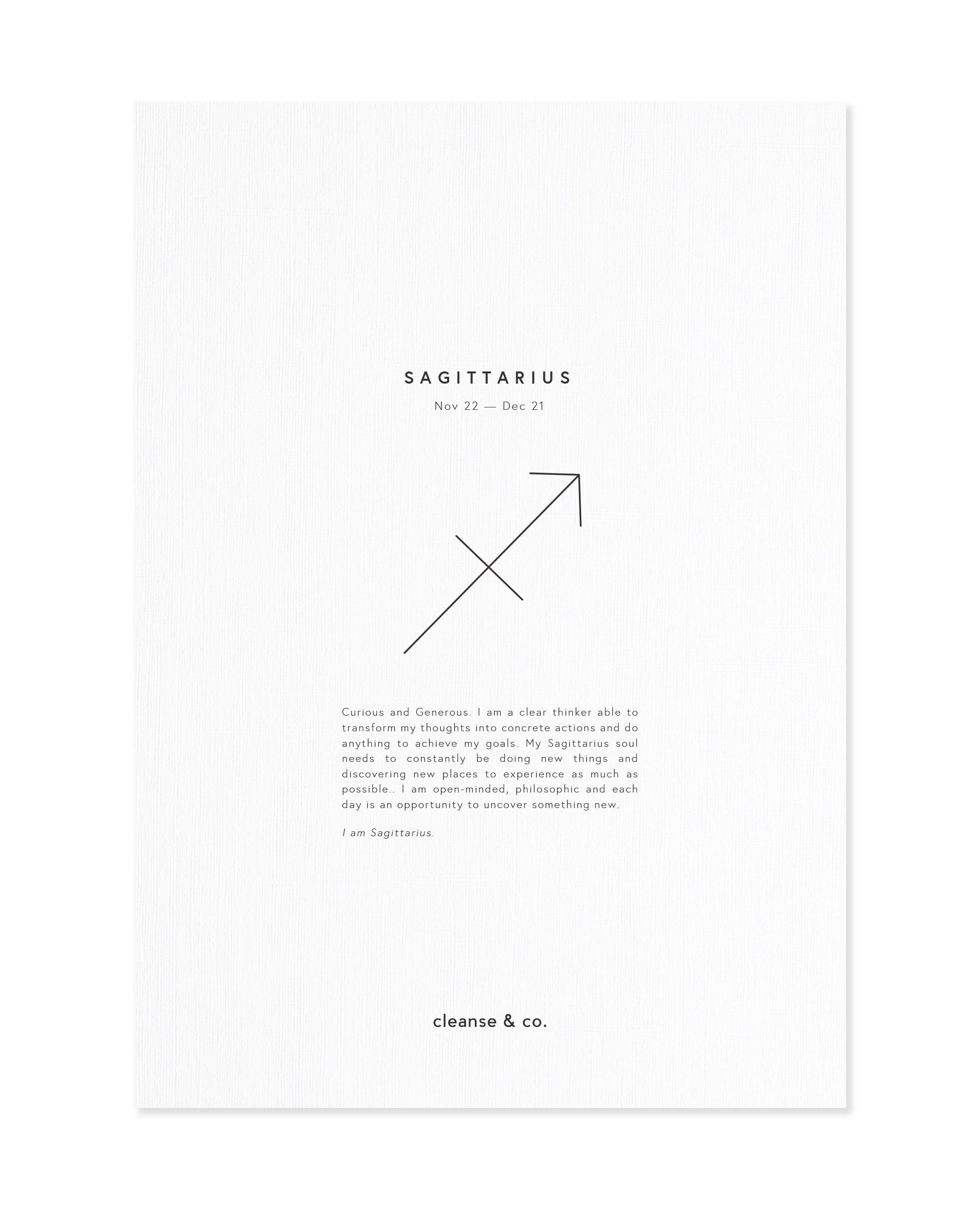 Zodiac Print - Sagittarius print cleanse & co.