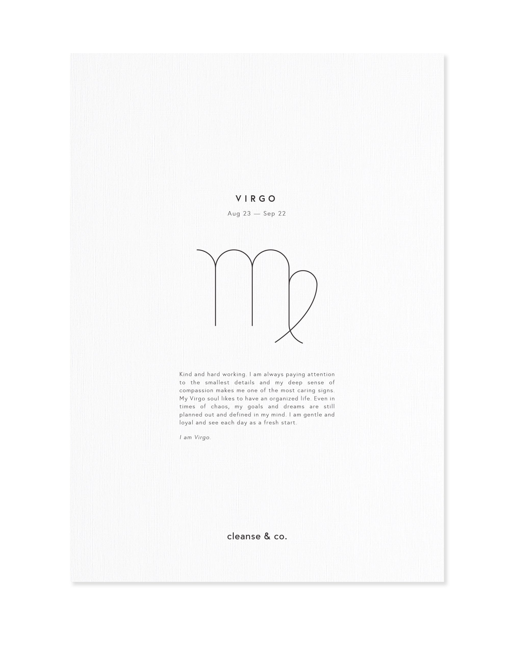 Zodiac Print - Virgo print cleanse & co.